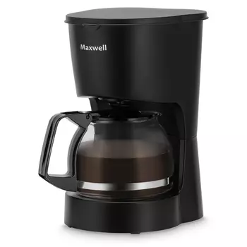 Кофеварка капельная Maxwell MW-1657 BK, 600 Вт, кофе молотый, 600 мл/600 мл, черный (MW-1657 BK)