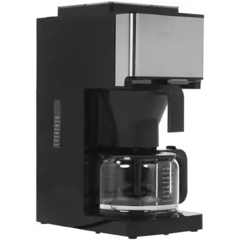 Кофеварка капельная PROFI COOK PC-KA 1138, 900 Вт, кофе молотый / зерновой, 1.25 л, черный/серебристый