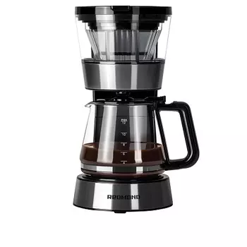 Кофеварка капельная REDMOND CM700, 900 Вт, кофе молотый, 1.2 л/1.2 л, черный (CM700)