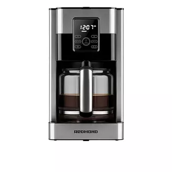 Кофеварка капельная REDMOND CM704, 1 кВт, кофе молотый, 1.8 л/1.8 л, дисплей, черный (CM704)