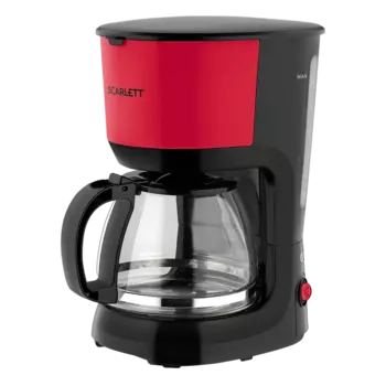 Кофеварка капельная Scarlett SC-CM33013, 750 Вт, кофе молотый, 1.25 л, черный/красный (SC-CM33013)