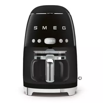 Кофеварка капельная SMEG 50's Style DCF02BLEU, молотый, 1.4л/1.25л, дисплей, черный, 1050Вт