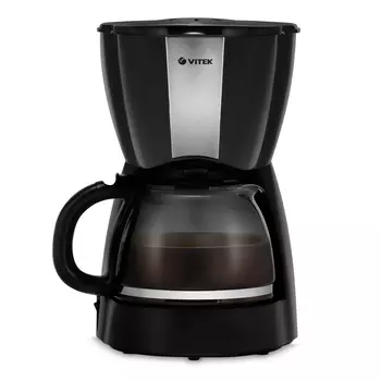 Кофеварка капельная VITEK VT-1503, 900 Вт, кофе молотый, 1.2 л, черный (VT-1503)