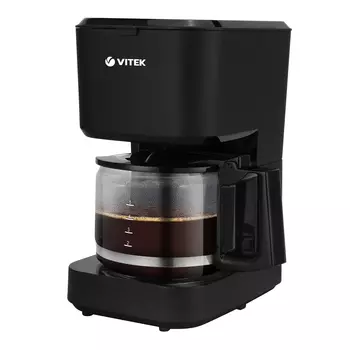 Кофеварка капельная VITEK VT-8386, 630 Вт, кофе молотый, 750 мл, черный (VT-8386)