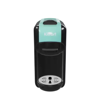 Кофеварка капсульная Kitfort КТ-7105-3, 1.45 кВт, кофе капсульный / молотый, 600 мл, черный/бирюзовый (КТ-7105-3)