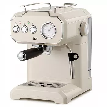 Кофеварка рожковая BQ CM1722, 850 Вт, кофе молотый, 1.75 л, капучинатор, бежевый
