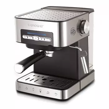 Кофеварка рожковая ENDEVER Costa-1065, молотый, 1.6л, серебристый, 850Вт