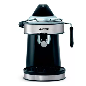 Кофеварка рожковая VITEK VT-1510, 750 Вт, кофе молотый, 240 мл, капучинатор, черный/серебристый (VT-1510)