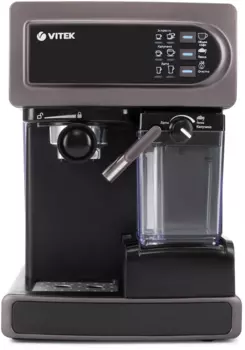 Кофеварка рожковая VITEK VT-1517 VT, 1.24 кВт, кофе молотый, 1.65 л, капучинатор, фиолетовый (VT-1517VT)