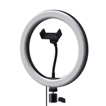 Кольцевая лампа Ritmix RRL-260 для универсальный для смартфона до 80мм, Предназначена для установки на штатив (в комплект не входит), черный