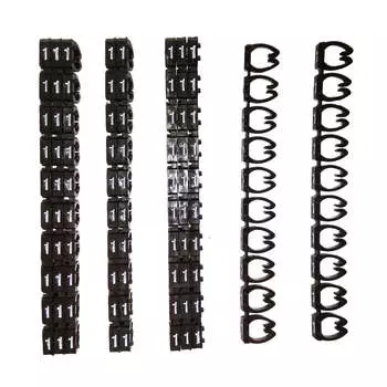 Кольцо маркировочное Netko, "1", пластик, коричневый, 100 шт. (l-wm-1)