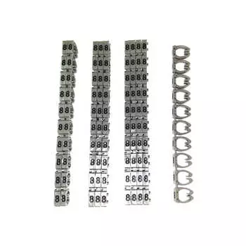 Кольцо маркировочное Netko, "8", пластик, серый, 100 шт. (l-wm-8)