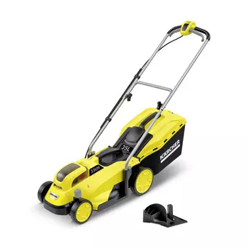 Колесная газонокосилка KARCHER LMO 18-33 Battery, электрическая, аккумуляторная, Li-Ion, -, 18В, ширина скашивания 33см, высота скашивания 35мм-65мм, объем травосборника 35л., 11.3кг, без акб и зу (1.444-400.0)