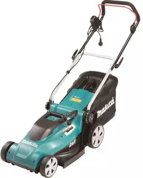 Колесная газонокосилка Makita ELM4120, электрическая, 1600Вт, ширина скашивания 41см, высота скашивания 20мм-75мм, объем травосборника, 14.5кг