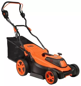 Колесная газонокосилка PATRIOT PT 2043E, электрическая, 2000Вт, ширина скашивания 43см, высота скашивания 25мм-75мм, 94 дБ, объем травосборника 50 л, 17кг (512309236)