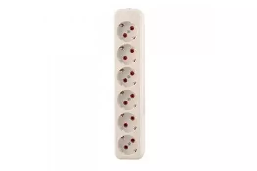 Колодка удлинителя Lezard Lila 6-розеток, 10A, с/з, белый (720-0600-601)