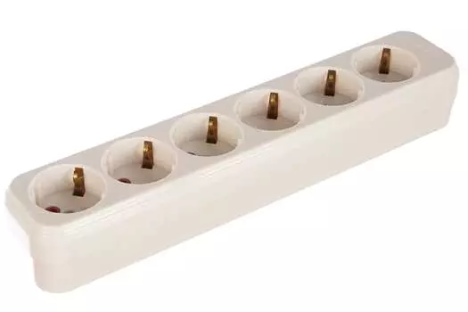 Колодка удлинителя Lezard Lila 6-розеток, 16A, с/з, белый (720-0600-602)