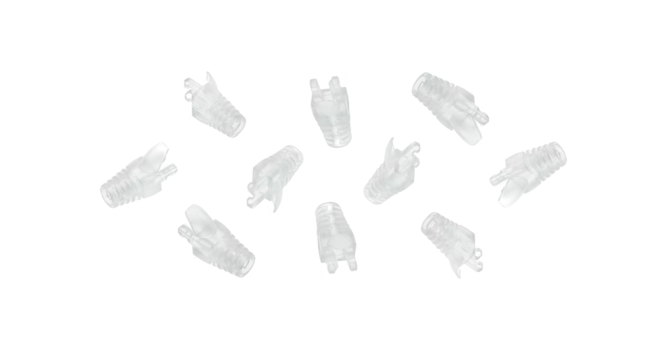 Колпачок изолирующий RJ-45, 100 шт., прозрачный, под кабели диаметром 6.5мм, NIKOMAX (NMC-RJBOOT65B-TR-100)