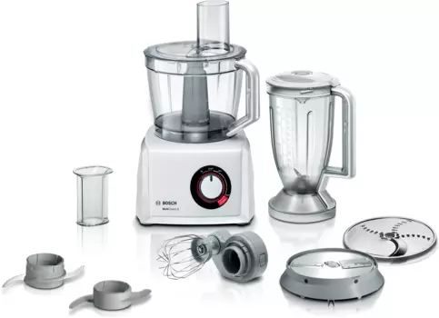 Комбайн Bosch MultiTalent 8 MC812W501, 1000Вт, миксер, блендер, терка, белый (MC812W501)