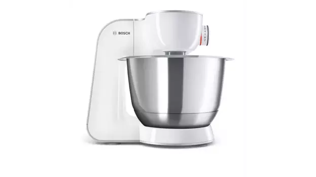Комбайн Bosch MUM5 MUM58243, 1000Вт, миксер, блендер, соковыжималка для цитрусовых, мультирезка, терка, белый/серый (MUM58243)