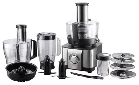 Комбайн Gorenje SBR1000BE, 1.1 кВт, блендер, соковыжималка для цитрусовых, терка, серебристый/черный (SBR1000BE)