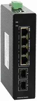 Коммутатор BDCOM IES200-V25-2S4P, управляемый, кол-во портов: 4x1 Гбит/с, кол-во SFP/uplink: SFP 2x1 Гбит/с, на DIN-рейку, PoE:4x30 Вт (макс. 120 Вт) (IES200-V25-2S4P)
