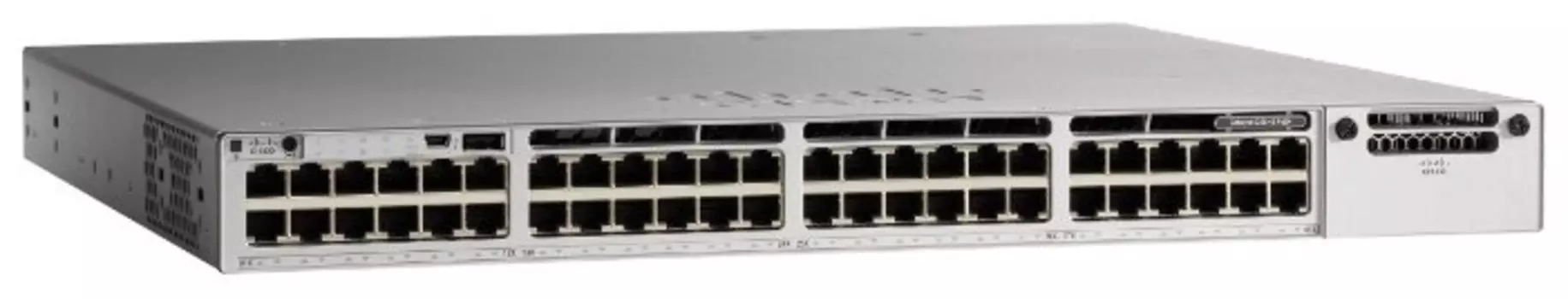 Коммутатор Cisco Catalyst 9300-48P-E, управляемый, кол-во портов: 48x1 Гбит/с, установка в стойку, PoE (9300-48P-E)