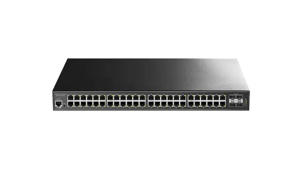 Коммутатор Cudy GS2048PS4-720W, управляемый, кол-во портов: 44x1000, кол-во SFP/uplink: SFP+ 4x10 Гбит/с, установка в стойку, PoE: 44x30 Вт (макс. 720 Вт) (GS2048PS4-720W)