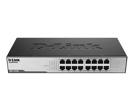 Коммутатор D-Link DES-1016D, кол-во портов: 16x100, установка в стойку (DES-1016D/H2A)