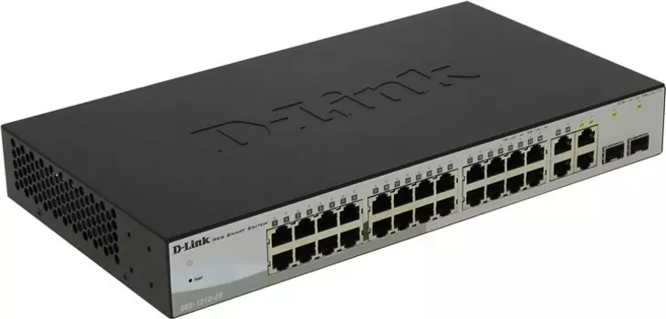 Коммутатор D-link DES-1210-28, управляемый, кол-во портов: 24x100 Мбит/с, кол-во SFP/uplink: combo RJ-45/SFP 4x1 Гбит/с, установка в стойку (DES-1210-28/C1A)