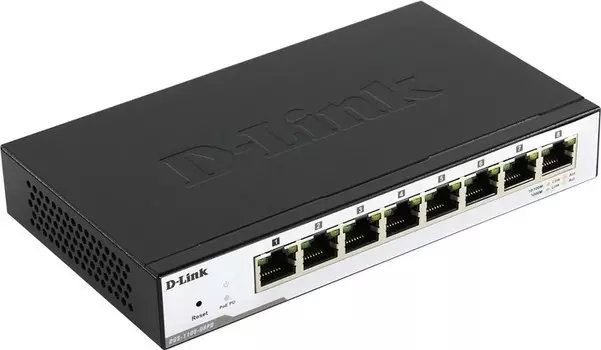 Коммутатор D-link DGS-1100-08PD, управляемый, кол-во портов: 8x1 Гбит/с (DGS-1100-08PD/B1B) Без БП