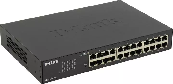 Коммутатор D-link DGS-1100-24V2, управляемый, кол-во портов: 24x1 Гбит/с, установка в стойку (DGS-1100-24V2/A1A)