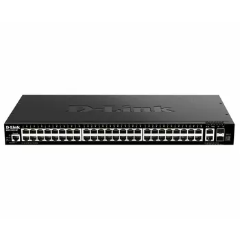 Коммутатор D-Link DGS-1520-52, управляемый, кол-во портов: 48x1 Гбит/с SFP+ 2x10, кол-во SFP/uplink: RJ-45 2x10 Гбит/с, установка в стойку (DGS-1520-52/A1A)