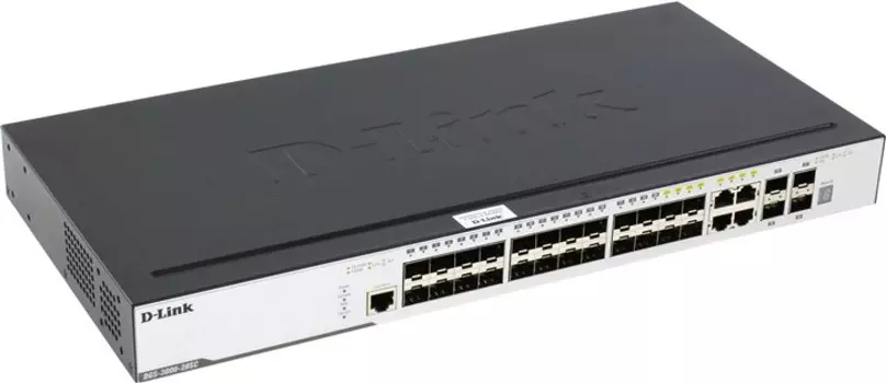 Коммутатор D-link DGS-3000-28SC, управляемый, кол-во портов: 4x1 Гбит/с combo RJ-45/SFP 24x1 Гбит/с, кол-во SFP/uplink: SFP+ 4x10 Гбит/с, установка в стойку (DGS-3000-28SC/A1A)