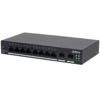 Коммутатор Dahua CS4210-8GT, управляемый, кол-во портов: 8x1 Гбит/с, кол-во SFP/uplink: SFP 2x1 Гбит/с (DH-CS4210-8GT)