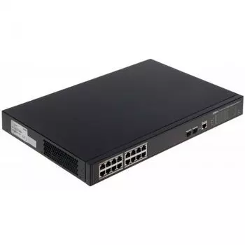 Коммутатор DAHUA DH-PFS4218-16GT-240, управляемый, кол-во портов: 16x1 Гбит/с, кол-во SFP/uplink: SFP 2x1 Гбит/с, установка в стойку, PoE: 16x30Вт (макс. 240Вт) (DH-PFS4218-16GT-240)