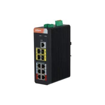Коммутатор DAHUA IS4410-6GT-120, управляемый, кол-во портов: 6x1 Гбит/с, кол-во SFP/uplink: SFP 4x1 Гбит/с, на DIN-рейку, PoE:6x90 Вт (макс. 120 Вт) (DH-IS4410-6GT-120)