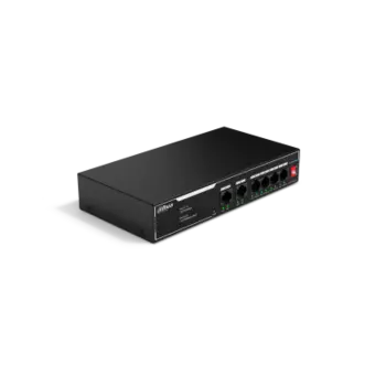 Коммутатор Dahua SF1006LP, кол-во портов: 4x100 Мбит/с, кол-во SFP/uplink: RJ-45 2x100 Мбит/с, PoE: 4x30 Вт (макс. 36 Вт) (DH-SF1006LP)