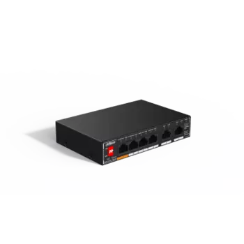 Коммутатор Dahua SG1006P, кол-во портов: 4x1 Гбит/с, кол-во SFP/uplink: RJ-45 2x1 Гбит/с, PoE: 4x60 Вт (макс. 60 Вт) (DH-SG1006P)