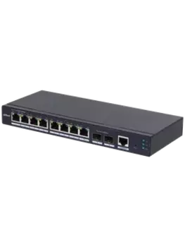 Коммутатор Dahua SG4010-2F, управляемый, кол-во портов: 8x1 Гбит/с, кол-во SFP/uplink: SFP 2x1 Гбит/с, установка в стойку (DH-SG4010-2F)