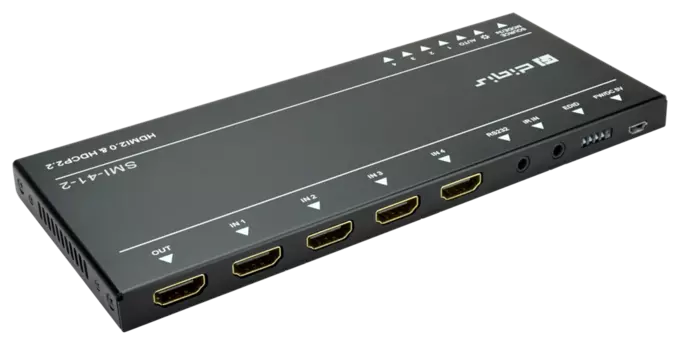 Коммутатор HDMI Digis SMI-41-2, HDMI, 3840x2160 до 3м, HDMI 4x1, 4K 60Гц 4:4:4, HDMI 2.0 (18Гб/с), HDCP 2.2 ( SMI-41-2)