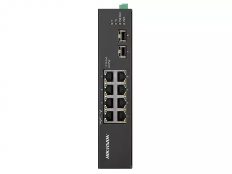 Коммутатор Hikvision DS-3T0510HP-E/HS, кол-во портов: 8x1 Гбит/с, SFP 2x1 Гбит/с, на DIN-рейку, PoE:6x90 Вт (макс. 110 Вт) (DS-3T0510HP-E/HS)