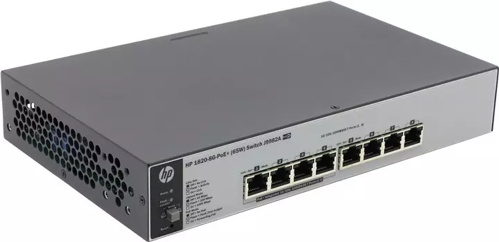 Коммутатор HPE 1820-8G-PoE+, 4 Ports 10/100/1000Mbps, 4 Ports PoE/PoE+ (J9982A)