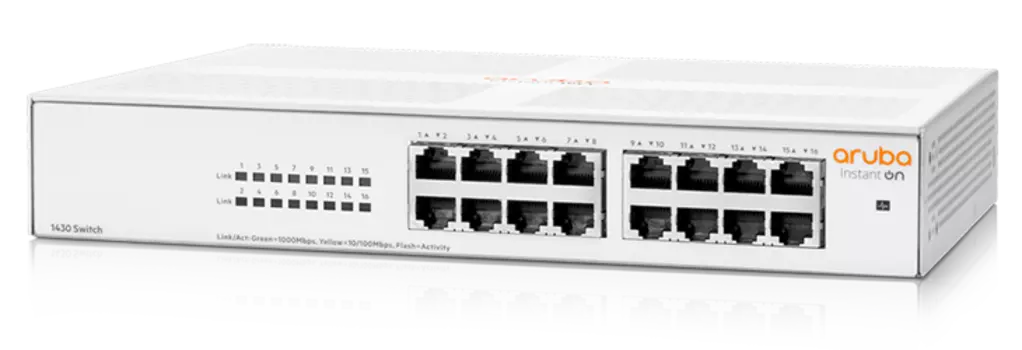 Коммутатор HPE Aruba Instant On 1430 16G Switch, кол-во портов: 16x1 Гбит/с, установка в стойку (R8R47A)