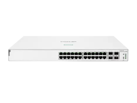 Коммутатор HPE Instant On 1930 24G PoE Switch, управляемый, кол-во портов: 24x1 Гбит/с, кол-во SFP/uplink: SFP+ 4x10 Гбит/с, установка в стойку, PoE: 24x30 Вт (макс. 195 Вт) (JL683B)