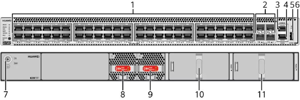 Коммутатор Huawei S5731-S48P4X, управляемый, кол-во портов: 48x1 Гбит/с, кол-во SFP/uplink: SFP+ 4x10 Гбит/с, установка в стойку, PoE: 48x30Вт (макс. 1.6кВт) (02353AJH-003_SET1)