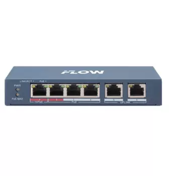 Коммутатор iFlow F-SW-EU206HPOE-V, кол-во портов: 4x100 Мбит/с, кол-во SFP/uplink: RJ-45 2x100 Мбит/с, PoE: 4x60 Вт (макс. 60 Вт) (301803321)