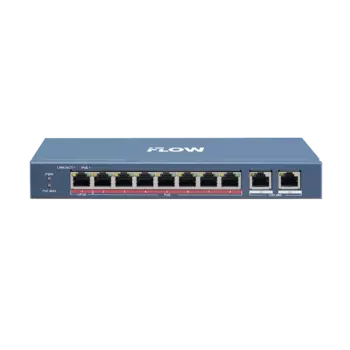 Коммутатор iFlow F-SW-EU410HPOE-V, кол-во портов: 8x100 Мбит/с, кол-во SFP/uplink: RJ-45 2x1 Гбит/с, PoE: 8x90 Вт (макс. 110 Вт) (301803324)