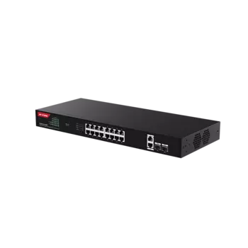 Коммутатор IP-Com G1120P-16-250W, кол-во портов: 16x1 Гбит/с SFP 2x1 Гбит/с, кол-во SFP/uplink: RJ-45 2x1 Гбит/с, установка в стойку, PoE: 16x30 Вт (макс. 230 Вт) (G1120P-16-250W)