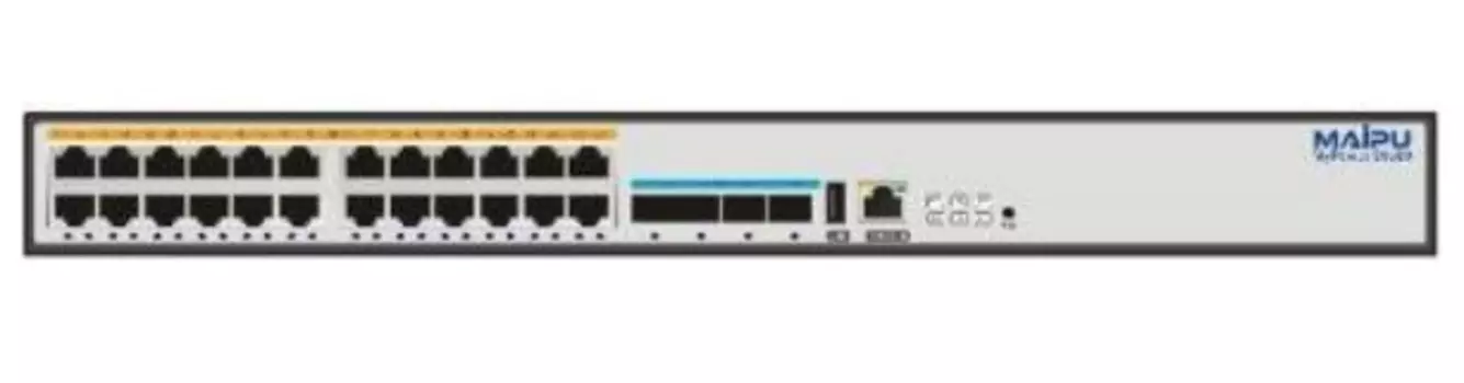 Коммутатор Maipu S4330-30TXP, управляемый, кол-во портов: 24x1 Гбит/с, кол-во SFP/uplink: SFP+ 4x10 Гбит/с, установка в стойку, PoE: 24x30 Вт (макс. 760 Вт) (S4330-30TXP)
